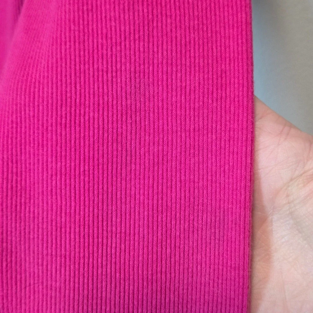 Abercrombie Henley Top Y2K Pink Fitted Ribbed Elena Gilbert Coquette Size Medium - Picture 8 of 13